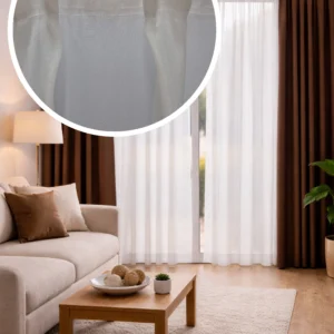 Liliána fehér fényáteresztő függöny 300 cm